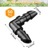Gardrip Drip Irrigation Elbow Fittings：50 Pieces Barbed Elbow Irrigation Parts