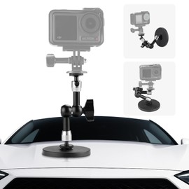 Selens Adjustable Car Magnetic Camera Mount Kit: 88MM Magnetic Base and 6inch Magic Arm, Magnet Mount for Action Camera,Compatible with Cars/Boats/Gym/Iron Made Surfaces