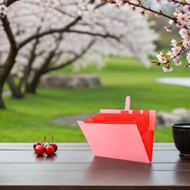 Portable Pink Expanding File Folders - Organize Bills, Receipts & Papers Easily - Letter Size Accordion Organizer for Home, Office, College - 7 Pockets for Convenient Storage