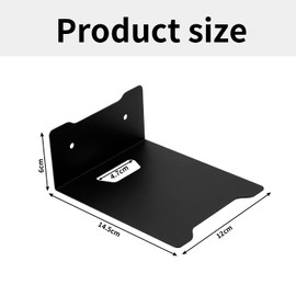 momgyaamz Speaker Wall Mount, Soundbar Wall Mount, Universal Soundbar Mount, Speaker Bracket, Speaker Wall Mounts, Black, 14.5 x 12 x 6 cm