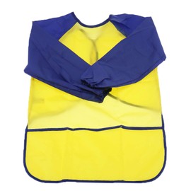 SING F LTD Kid Children Apron Toddler Art Feeding Smock Long Sleeve Painting Yellow M