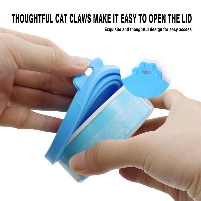 Novique 5 Pack Pet Covers/Dog Cat Lids/Universal BPA Free/Silicone Pet