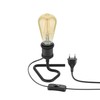 ledscom.de Retro Table Lamp Switch Black + LED Lamp 814