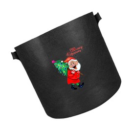 Levemolo Christmas Patterned Planting Container Bag for Garden Breathable Planting Pouch for Use for Vegetables