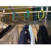 Coideal Curtain Rings with Clips Silver 55mm,10 Pack Extra Large