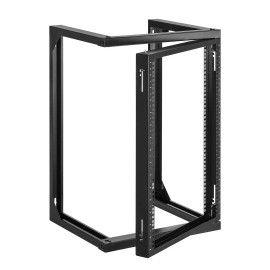 15U Wall Mount Network Cabinet 19-Inch Carbon Steel Open Frame Rack For ITDefault: Default