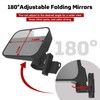 Wide Side Mirrors for Polaris Ranger XP 1000, Adjustable Clear