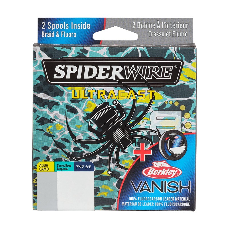 UltraCast Vanish Dual Spool Aqua Camo/Clear 0.004in