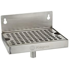 Kegco Dp-64-D Wall Mount Drip Tray, 6", Stainless Steel