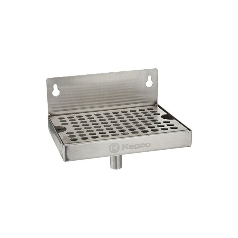Kegco Dp-64-D Wall Mount Drip Tray, 6", Stainless Steel