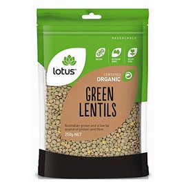 Lotus Organic Green Lentils 250g