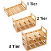 Pumtus 3 Tier Bamboo Water Bottle Organizer, Stackable Bottle Storage