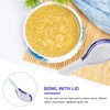 Healeved 5pcs Border Ceramic Spoon Multi-Functional Porridge and Soup Spoon
