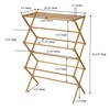 Household Essentials Bamboo Folding Clothes Drying Rack, Upscale Laundry Rack