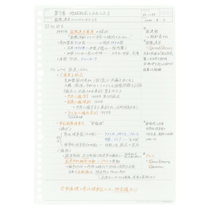 Maruman Loose Leaf Smart Review B5 7mm Review Lines Review