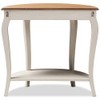 Baxton Studio Cordelia Console Table in White and Natural Brown