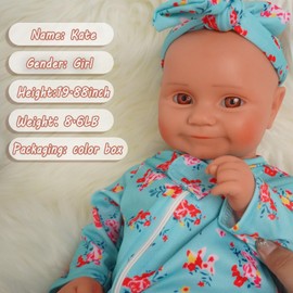 YaLuoQian Silicone Reborn Baby Doll Full Silicone Baby Doll Realistic 1:1 Reduction Lifelike Reborn Baby Dolls Silicone Full Body Feeding Toy Gift for Kids