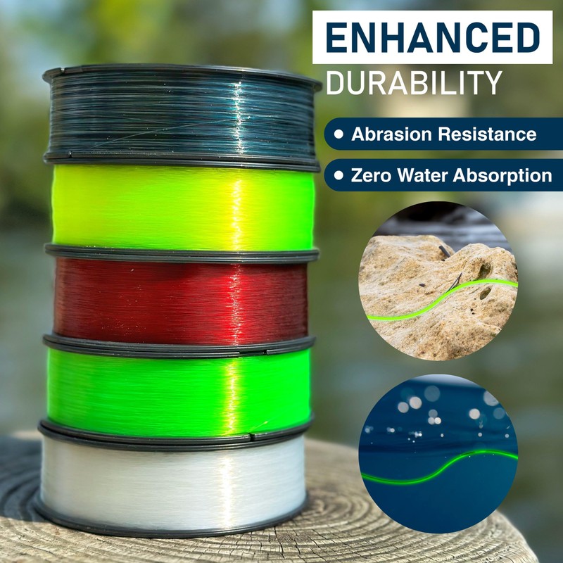 Reaction Tackle Monofilament Fishing Line- Strong and Abrasion-Resistant Nylon Mono