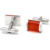 40th Anniversary Ruby Wedding Gift Husband | Cufflinks Gold Edge