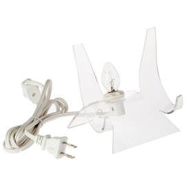 Plymor Clear Acrylic Lighted Double-Scoop Display Easel, 4.625" H x 4.875" W x 4.25" D