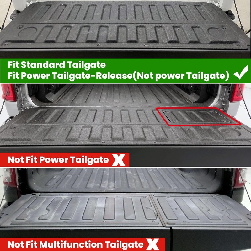 LASFIT Tailgate Mat 2019-2025 2026 for Ram 1500 Standard Tailgate&Power