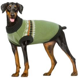 Kuoser Dog Sweater, Dog Sweaters for Large Size Dogs, Boy Girl Dog Christmas Sweater, Pet Sweatshirt Outfits for Male Female Dogs, Warm Big Dog Pullover Knitwear Clothes for Fall Winter, Green 2XL