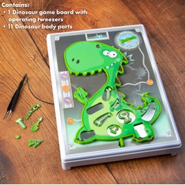 abeec Dinosaur Operation - Dinosaur Operation Game for Boys and girls - Board Game for Kids 6+ - Dinosaur Toy for Boys - Remove the Body Parts or Face the Buzzer