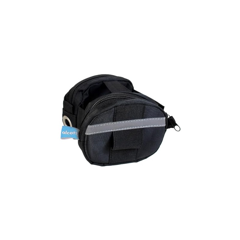 alcott Retractable Leash Luggage for Small & Medium Leashes, Black