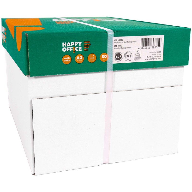 Printer Paper DIN A3, 80 g/m², 500 Sheets, White -