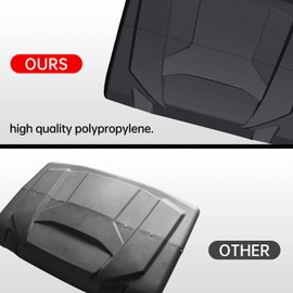 CUSAUTV 2-piece Combination Sport Hard Top Roof Cover Compatible with Can Am Defender XMR HD8 HD10 2016-2022 Accessories Replace for #715002430 Black Plastic Dustproof Poly Roof Sun Visor