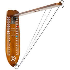 Ring Toss Game for Adults – Hook and Ring Game with Foldable Arm for Indoor and Outdoor Fun, Perfect for Game Rooms (Walnut)