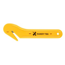 Restaurantware Safety Box Cutter 12 Pack Of Concealed Blade Box Opener Durable Ergonomic Handle Built-In Hole 6.65" × 1.87" Yellow Plastic Utility Knife For Opening Packages, Cartons, Cardboards