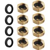 8 PCS Brass Blanking Cap, Female Blanking Stop Cap with