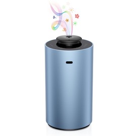 Airversa Waterless Essential Oil Diffuser for Home Aromatherapy Scent Diffusers with 3 Timer Settings or Timer-Off, 3 Mist Levels for Car Room Studio Office, ANX Premium Metal Ice Blue