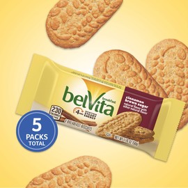 belVita Cinnamon Brown Sugar Breakfast Biscuits, 5 Packs (4 Biscuits Per Pack)