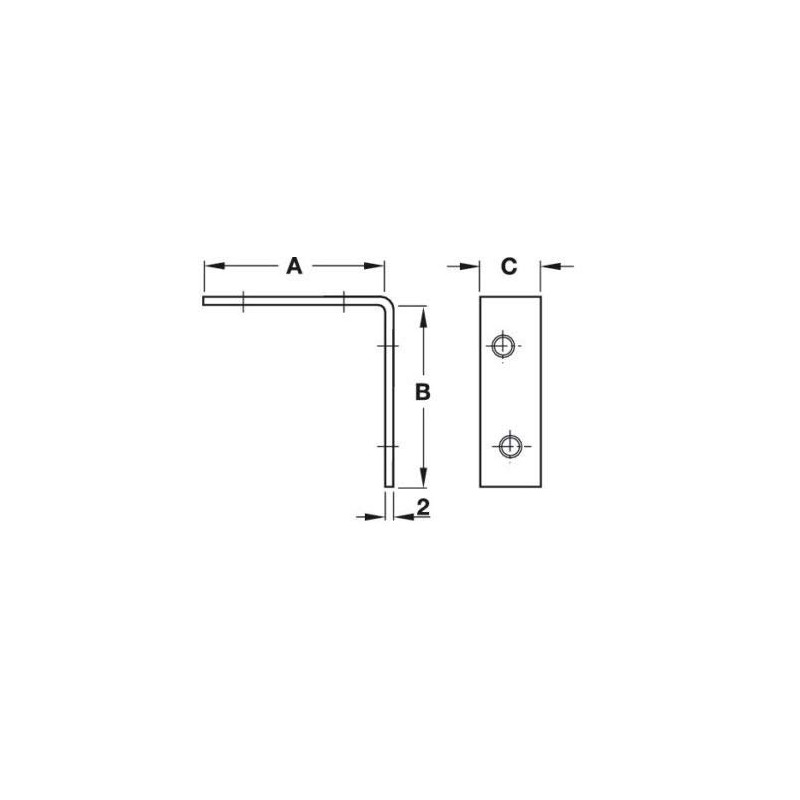 60x60x16mm 90 Degree Right Angle Metal L Shaped Bracket Corner