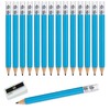 Adhere 25pcs 2B Natural Wood Pencils, Hexagonal Shaft with Eraser,