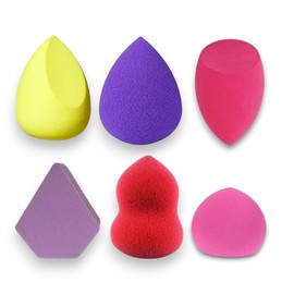 6-Piece Makeup Sponge Set for Seamless Blending – Latex-Free, Reusable Beauty Blender Kit with Various Shapes for Liquid Foundation, Concealer, Powder & Cream Application by Kàllos