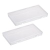Hipiwe 2 Pack Plastic Cash Box Clear Currency Tray Rectangular