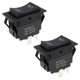 Be In Your Mind 2 Stücke 4Pin Momentary RV Jack Wippschalter KCD2-7 15A 250V für Zunge Jack Einfahren Verlängern