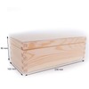 Oblong Rectangular Wooden Box with Lid | 23 x 10