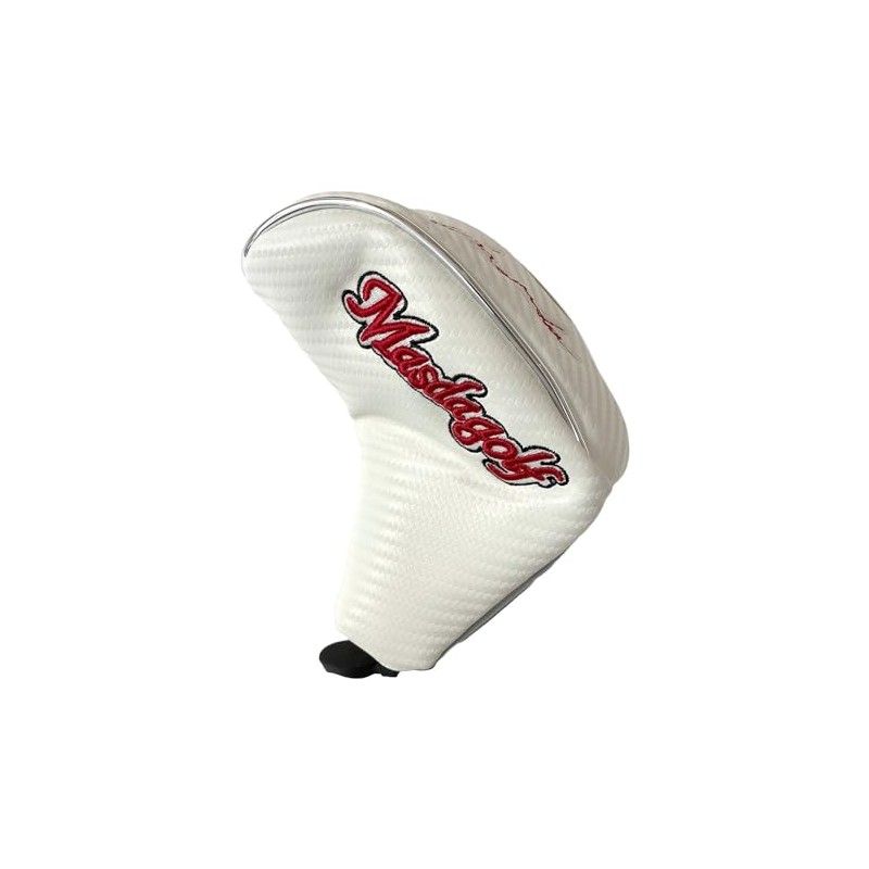 Masdagolf Putter Cover, Zipper Type, White, Genuine Manufacturer Product