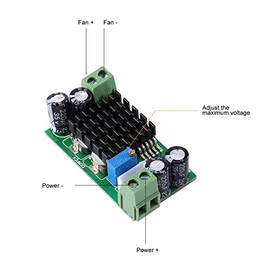 DC Fan Controller DC Motor Speed Controller Switch PWM Control Speed Adjustable for Pump Blower Brush or Brushless DC Fan 5V 12V 24V 1A