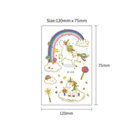 Altaroo 8 Sheets 100+ Unicorn Tattoos Girls, Children's Tattoos Glitter, Children's Tattoos Skin-Friendly Waterproof Glitter Tattoo Set Children, Tattoos for Children Girls, Birthday, Party Gift