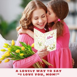 Mother's Day Card for Mom - Funny Gifts for Moms from Daughter, Son - Mothers Day Gifts for Mom - Folded Card with Red Envelope