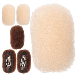 Gatuida 6Pcs Hair Volume Bump Clips Hair Padding Pad Clamps Breathable Styling Base for Women Daily Party Wedding Use and Beige