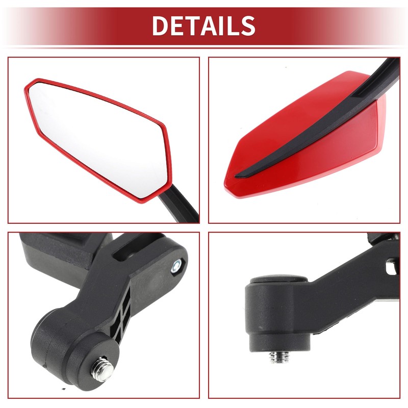ACROPIX M8/M10 Motorcycle Rear View Mirrors Bar End Side Mirrors
