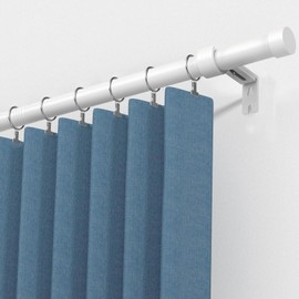 White Extra Long Curtain Rod 30 to 226 inch, Heavy Duty Curtain Rods for Windows with Modern End Caps, 1 inch Drapery Rods Set for Outdoor Patio, Adjustable Curtain Rod for Room