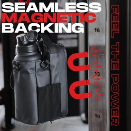 Waterproof Magnetic Crossbody Gym Bag with Water Bottle Holder, Sling Bag for Men and Women with Phone Pockets, Handle, and Shoulder Strap – Travel Bottle Carrier & Accessories Organizer