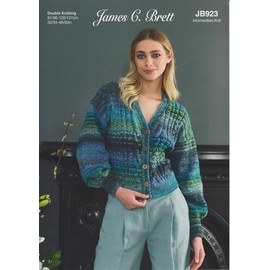 James Brett Ladies Cable Cardigan Double Knitting Pattern Womens (JB923)